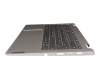 5CB1J10024 teclado incl. topcase original Lenovo DE (alemán) negro/canaso con retroiluminacion