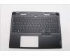Lenovo 5CB1N61450 C-Cover with keyboard, Bulgarian, Eclipse Black, White Backlight, UK