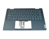 5CB1P00299 teclado incl. topcase original Lenovo UK (Inglés) azul/azul con retroiluminacion