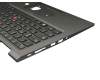 5M10V24922 teclado incl. topcase original Lenovo DE (alemán) negro/canaso con retroiluminacion y mouse stick