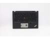 Lenovo 5M10Z41521 C-Cover with keyboard, Spanish LA, Black, Backlight, FingerPrint, UK