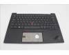 Lenovo 5M11H62653 C-Cover with keyboard, Italian, Black, Backlight, Fingerprint Reader, UK