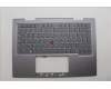Lenovo 5M11P35023 C-Cover with keyboard, Spanish, Luna Grey, Fingerprint, WLAN, UK