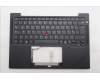 Lenovo 5M11S15600 C-Cover with keyboard, German, Black, Backlight, UK