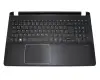 60.MAFN7.033 teclado incl. topcase original Acer DE (alemán) negro/negro con retroiluminacion