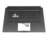 6037B0211413 teclado incl. topcase original Asus DE (alemán) negro/negro con retroiluminacion