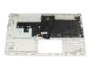 6037B0214304 teclado incl. topcase original IEC DE (alemán) plateado/plateado con retroiluminacion