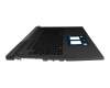 6037B0232413 teclado incl. topcase original IEC DE (alemán) negro/negro con retroiluminacion (RGB Per-Key)