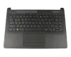 6051B1244001 teclado incl. topcase original HP DE (alemán) negro/negro