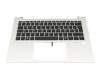 6051B1498001 teclado incl. topcase original HP DE (alemán) negro/plateado con retroiluminacion