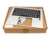 6054B2588401 teclado incl. topcase original HP DE (alemán) negro/plateado con retroiluminacion
