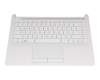 6070B1306602 teclado incl. topcase original HP DE (alemán) blanco/blanco