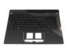 6070B1886121 teclado incl. topcase original Asus DE (alemán) negro/negro/transparente/gris con retroiluminacion