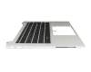 6070B2455802 teclado incl. topcase original HP DE (alemán) negro/plateado con retroiluminacion