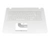 60PC01130110G teclado incl. topcase original Asus DE (alemán) blanco/blanco