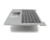 631020101540B teclado incl. topcase original Lenovo DE (alemán) negro/plateado con retroiluminacion