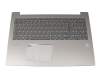 631020101939A teclado incl. topcase original Lenovo DE (alemán) gris/plateado con retroiluminacion