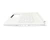 6B.C61N1.009 teclado incl. topcase original Acer DE (alemán) blanco/blanco con retroiluminacion