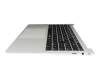 6B.D4SNI.003 teclado incl. topcase original Acer DE (alemán) negro/plateado