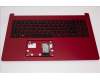 Acer 6B.HFTN7.011 COVER.UPPER.RED.W/KB.GERMAN.BL