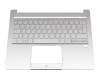 6B.HR0N8.020 teclado incl. topcase original Acer DE (alemán) plateado/plateado con retroiluminacion