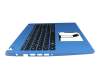 6B.HS6N2.014 teclado incl. topcase original Acer DE (alemán) negro/azul