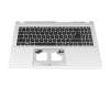 6B.J7WN2.014 teclado incl. topcase original Acer DE (alemán) negro/plateado