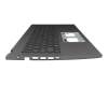 6B.K3BN2.019 teclado incl. topcase original Acer FR (francés) gris/canaso con retroiluminacion