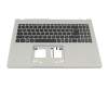 6B.KBRN2.014 teclado incl. topcase original Acer DE (alemán) negro/canaso con retroiluminacion
