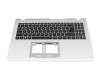 6B.KDHN8.078 teclado incl. topcase original Acer DE (alemán) negro/plateado