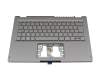 6B.KT4N8.020 teclado incl. topcase original Acer DE (alemán) plateado/plateado con retroiluminacion