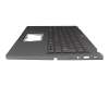 6B.KT4N8.020 teclado incl. topcase original Acer DE (alemán) plateado/plateado con retroiluminacion