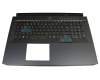 6B.Q3GN7.013 teclado incl. topcase original Acer DE (alemán) negro/negro con retroiluminacion