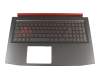 6B.Q3MN2.012 teclado incl. topcase original Acer DE (alemán) negro/rojo/negro con retroiluminacion (Nvidia 1050)