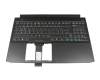 6B.Q53N4.003 teclado incl. topcase original Acer DE (alemán) negro/negro con retroiluminacion