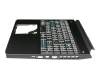 6B.Q53N4.003 teclado incl. topcase original Acer DE (alemán) negro/negro con retroiluminacion