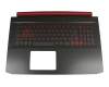 6B.Q5DN2.012 teclado incl. topcase original Acer DE (alemán) negro/negro con retroiluminacion (GTX 1660Ti/RTX 2060)