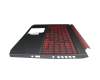 6B.Q5XN2.012 teclado incl. topcase original Acer DE (alemán) negro/negro/rosé con retroiluminacion