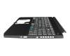 6B.Q6DN2.012 teclado incl. topcase original Acer DE (alemán) negro/negro con retroiluminacion