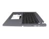 6B.VW8N7.011 teclado incl. topcase original Acer DE (alemán) negro/plateado con retroiluminacion