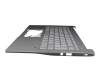 6BA0MN2014 teclado incl. topcase original Acer DE (alemán) plateado/plateado con retroiluminacion