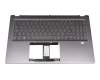 6BABDN2014 teclado incl. topcase original Acer DE (alemán) gris/canaso con retroiluminacion