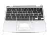 6BHUYN70070 teclado incl. topcase original Acer DE (alemán) negro/plateado