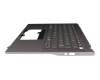 6BKYWN2014 teclado incl. topcase original Acer DE (alemán) gris/canaso con retroiluminacion