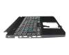 6BQ6DN2012 teclado incl. topcase original Acer DE (alemán) negro/negro con retroiluminacion