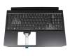 6BQCCN2014 teclado incl. topcase original Acer DE (alemán) negro/blanco/negro con retroiluminacion