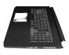 6BQCHN2014 teclado incl. topcase original Acer DE (alemán) negro/negro con retroiluminacion