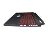 6BQFJN2014 teclado incl. topcase original Acer DE (alemán) negro/negro con retroiluminacion