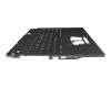 6BQX2N7011 teclado incl. topcase original Acer DE (alemán) negro/negro con retroiluminacion