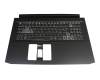 71NIY1BO088 teclado incl. topcase original Compal FR (francés) negro/blanco/negro con retroiluminacion (GTX 1660/RTX 2060)